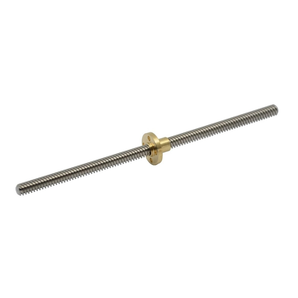 T8 Screw With Brass Nut 8Mm Od 2Mm Pitch 100Mm 200Mm 300Mm 400Mm 500Mm Precision Machining Component 6947110239118