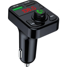 Transmisor FM para coche, kit manos libres Bluetooth para coche, reproductor MP3, carga rápida de 3,1 A