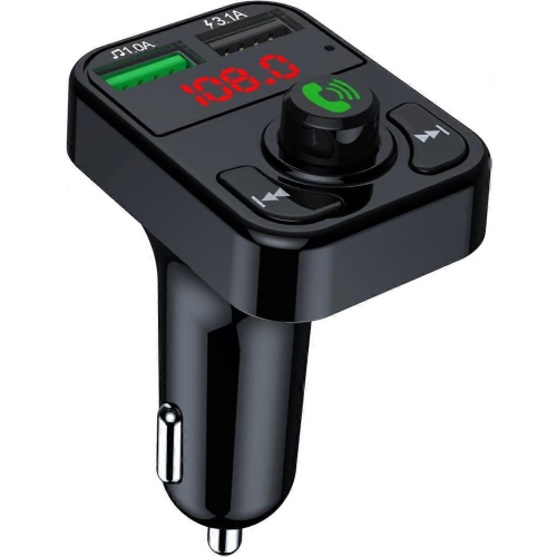 Trasmettitore FM per auto Kit vivavoce Bluetooth per auto Lettore MP3 Ricarica rapida 3.1A