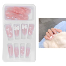 24 Stück Entfernbare Fake Nails Kit Modische Vollabdeckungs-Künstliche Fingernägel für Damen