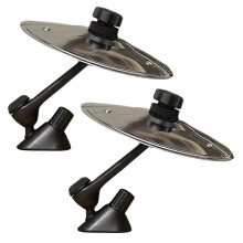 Car Crash Cymbal Kit, Mini Drum Air Vent Cymbals for Finger Music, Silver Crash Cymbals for All Vehicle Types, 2-Pack
