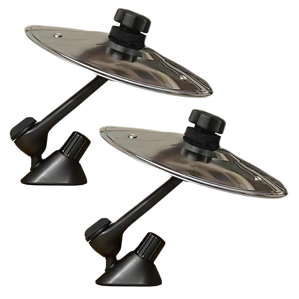 Car Crash Cymbal Kit, Mini Drum Air Vent Cymbals for Finger Music, Silver Crash Cymbals for All Vehicle Types, 2-Pack-image-OPC-PJQXCPR-NEW