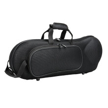 Brass Wind Black Musical Trumpet Case Oxford Gig Bag Lightweight Oxford Fabric for Bb Trumpets, Adjustable Straps