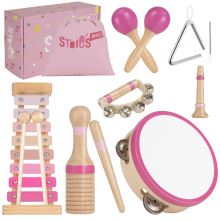 Wooden Music Pink Sensation Set for Toddlers 3-5