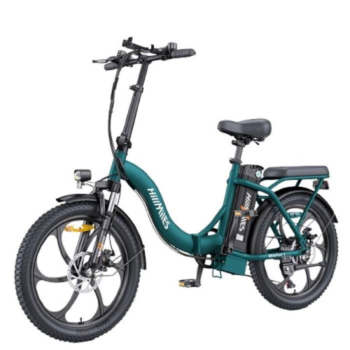 Vouwbare elektrische fiets - HILLMILES - MilePort 1 - Actieradius 60km - Motor 250W - Batterij 36V 13Ah, Groen