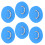 6 Stück PVC D-Ring Patch Elastikseil-Set Edelstahl D-Ring Patch Gummiseil-Set Blau 14