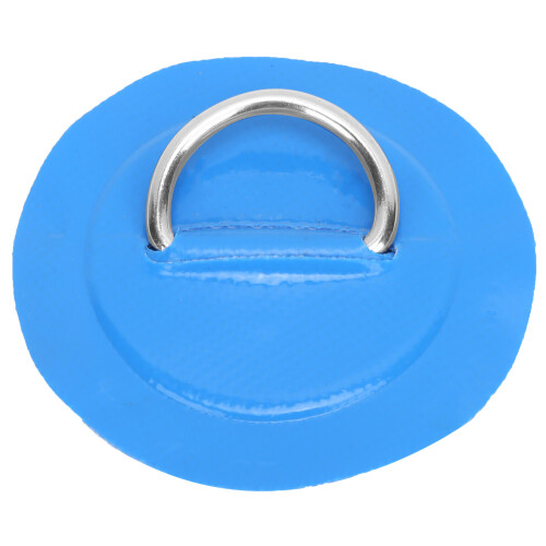 6 Stück PVC D-Ring Patch Elastikseil-Set Edelstahl D-Ring Patch Gummiseil-Set Blau 2