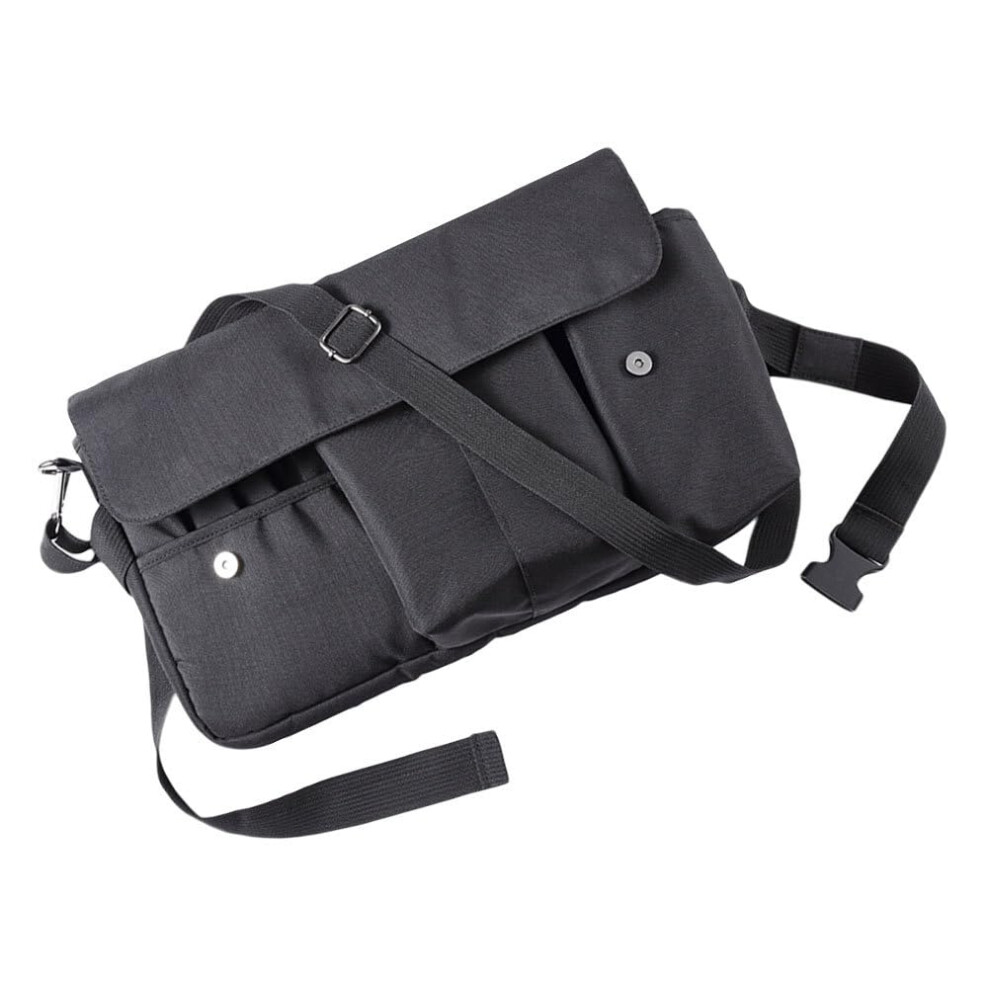 Portable Makeup Brush Holder Bag with Adjustable Belt Strap - Compact Travel Cosmetic Organizer Pouch for Artists