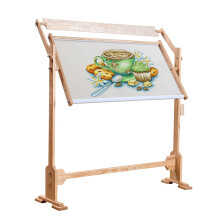 Quilting Frames for Hand Quilting, Adjustable Wooden Cross Stitch Frame Stand, 360 Degree Embroidery Floor Stand