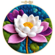 Needle Felting Kits for Beginners DIY Wool Felt Painting Kit with Foam Pad Picture Frame Felt Cloth and Instructions