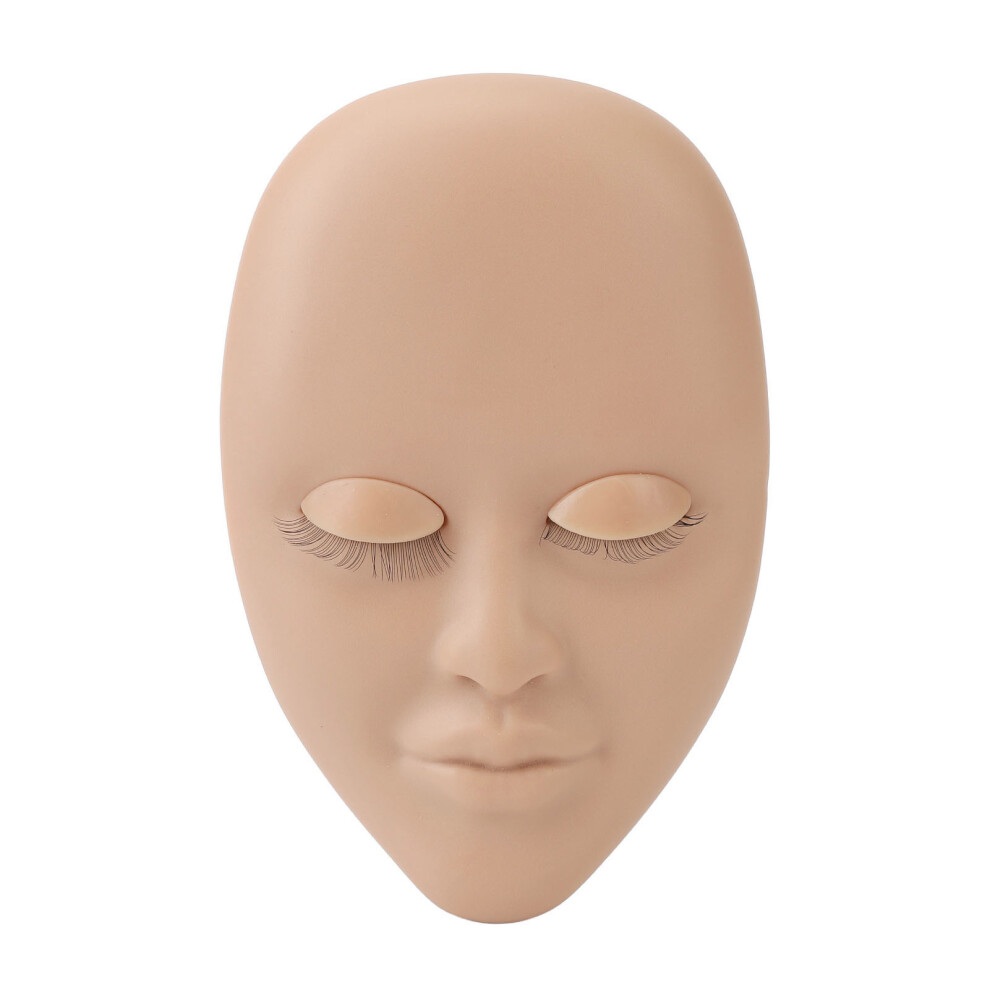 Light/Brown Lash Mannequin Head Eyelash Extension Practice