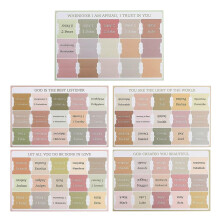Decorative Bible Tabs Set - 5 Pcs Laminated Index Tabs with 75 Stickers for Easy Navigation - Christian Gifts for Men and Women