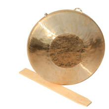 Chinese Opera High Pitched Hand Gong 10 Inch Brass Traditional Instrument for Performance and Decoration