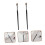 Eyebrow Brush Set with Comb and Eyeliner Brush, 4-Piece Flat Makeup Tools for Precise Concealer Application 4
