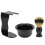Set da barba da 3 pezzi in ABS+nylon con ciotola e supporto 9