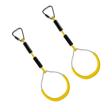 Climbing Ring Fitness Ring Set of 2 for Children 42x10CM Yellow Gymnastics Training Equipment