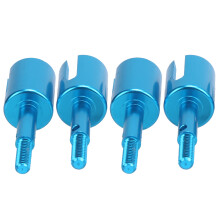 4 pezzi TT01 coppa dell'asse della ruota in alluminio blu 43x13mm 15g