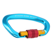 Mousqueton en aluminium, 25 kN, Utilisation intensive, Bleu