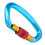 Mousqueton en aluminium, 25 kN, Utilisation intensive, Bleu 15