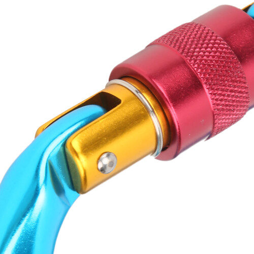 Mousqueton en aluminium, 25 kN, Utilisation intensive, Bleu 2