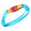 Mousqueton en aluminium, 25 kN, Utilisation intensive, Bleu 6