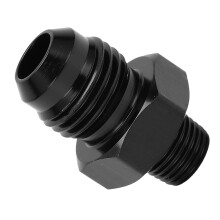 Adaptateur droit 6AN-1/8NPT, noir, 6061-T6