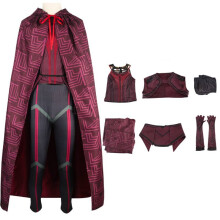 (Full Set,3XL)Wanda Vision Scarlet Witch Cosplay Kostuum Set Outfits Halloween Carnival Pak