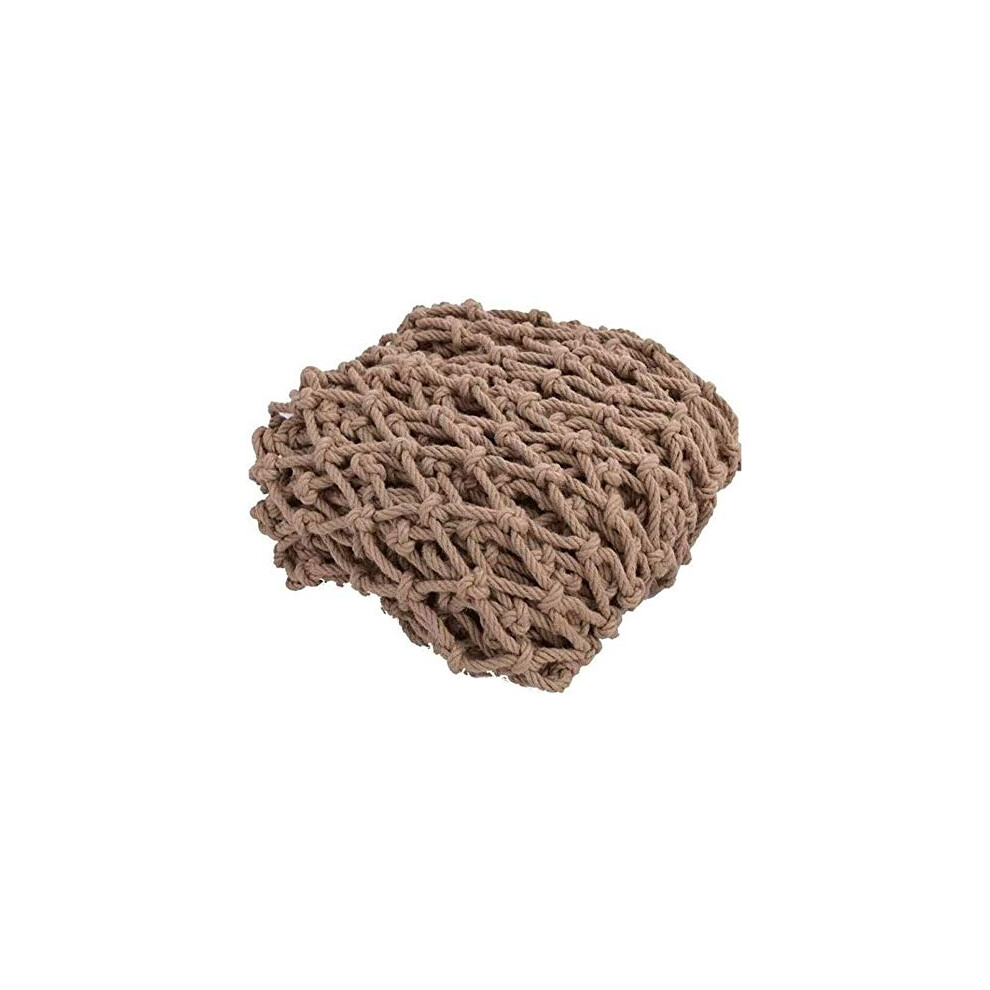 Outdoor Safety Net For Treehouse And Balcony - Kid And Pet Friendly Hemp Rope Cargo Net 3X5m For Playground Swing And Garden Decor Beige