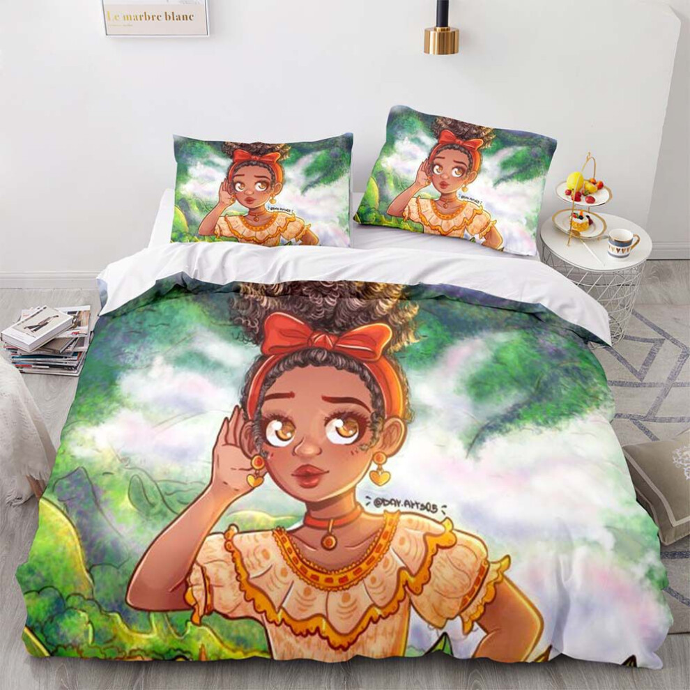 (Girl,2Pcs135X200Cm)Juego De Cama Con Estampado Encanto De Dos Piezas Para DecoracióN De Dormitorio-image