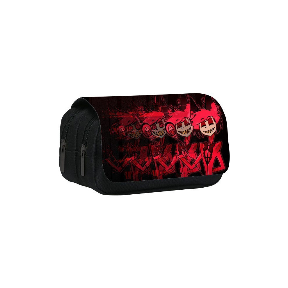 (6) Hotel Anime Hazbin Characters Print Student Double Layer Stationery Storage Bag-image-OPC-PJQYBY7-NEW