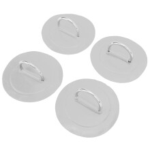 4 Stück aufblasbare Bootring-Pad-Patch PVC, langlebig, marine Edelstahl-Feststellverschluss (Grau)