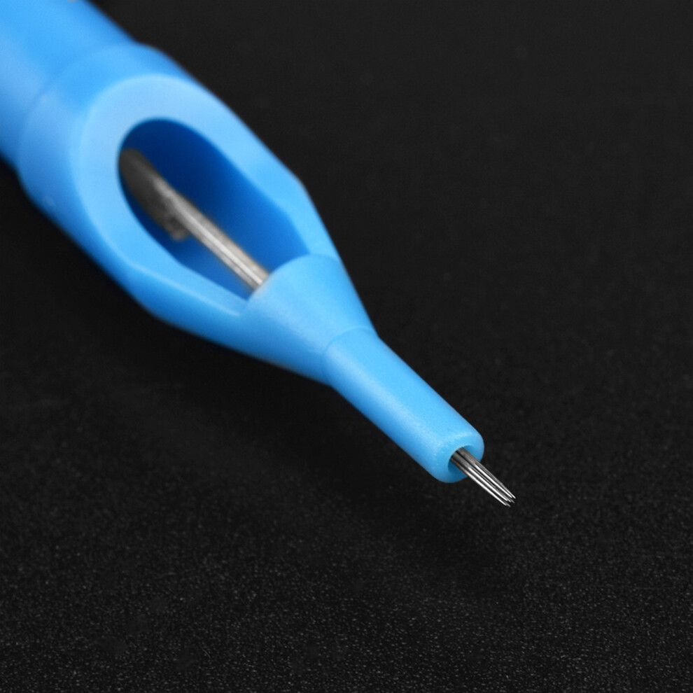 50 StüCk 1207RL Sortiment Einweg-Sterne Piercing Nadeln Sterilisiert Permanent Make-Up Microblading Rundliner Nadeln FüR TäTowiermaschine T-image