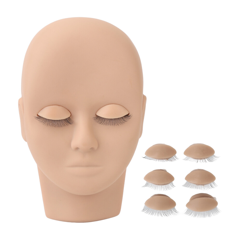 Light/Brown Lash Mannequin Head Makeup Eyelash Extension