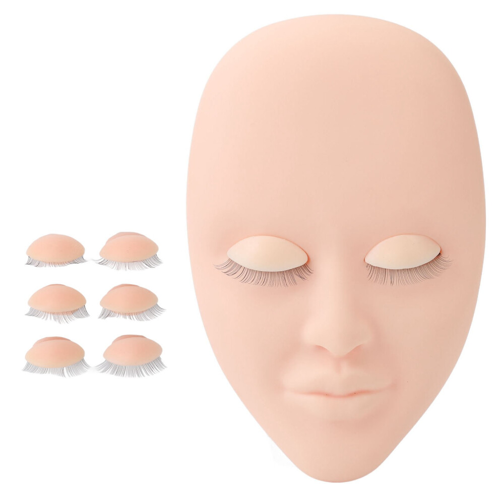 Pink Lash Mannequin Head Eyelash Extension Practice