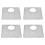 4Set Hinge Plate Stainless Steel Hinge Side Plate 10