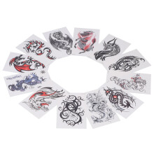 12 feuilles de tatouages temporaires 120 190 mm imperméables