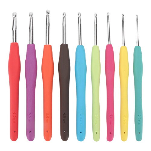 9 crochets en aluminium ergonomiques, de 2,0 à 6,0 mm 1