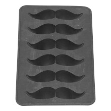 Stampo per ghiaccio in silicone a forma di baffi - nero