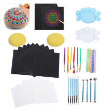 Kit d'outils de dotting pour mandalas – 47 pièces – avec sac étanche