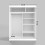 Gaba Full Mirror White Sliding Door Wardrobe 120cm 2