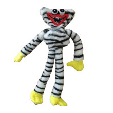 (White)Huggy Wuggy Poppy Spielzeit Spiel umgebender Tigerdruck Leopardenmuster Plüschpuppe