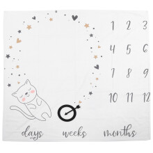 Baby Milestone Blanket Infant Photo Month Growth