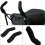 1pair Black Neoprene Baby Stroller Grip Cover 12