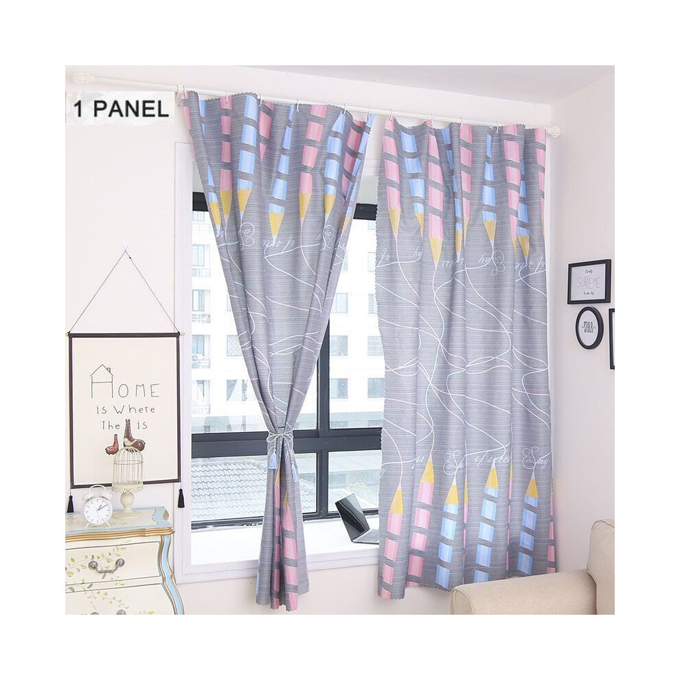 (Pencil, 150*215cm/59.05*84.64inch) Curtain Window Blackout Cartoon Plant Printing Shading Panel Home Decor Bedroom-image-OPC-PJQZM9T-NEW