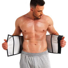 Waist Trainer Herren L Silver, Schweißband Taillentrimmer Gürtel, Sauna Bauchweg Schwitzgürtel Für Fettverbrennung und Lendenwirbelstütze