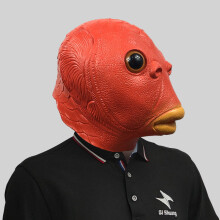 (Red Fish Hat) Of Collection Diverse Funny Animal Head Masks For Festive Celebrations And Parties