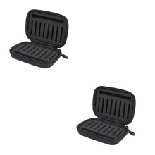 Fishing Storage Bag Pack of 2, Black Fishing Hook and Bait Organizer, Durable Waterproof Material for Fishermen