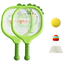 Integrated Tilt Protection Tennis Set for Kids, Badminton Rackets, One Size, Green, Durable Design