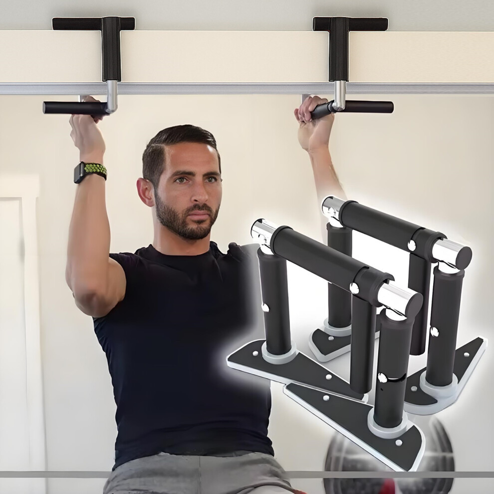 Gr8 Home Door Frame Cross Grips Pull Up Bar Horizontal Folding Home Gym Workout