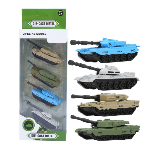4pcs Alloy Tank Model Highly simulation Decoration